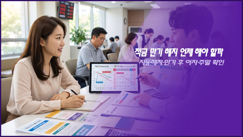 적금 만기 해지 언제 해야 할까｜자동해지&middot;만기 후 이자&middot;주말 확인