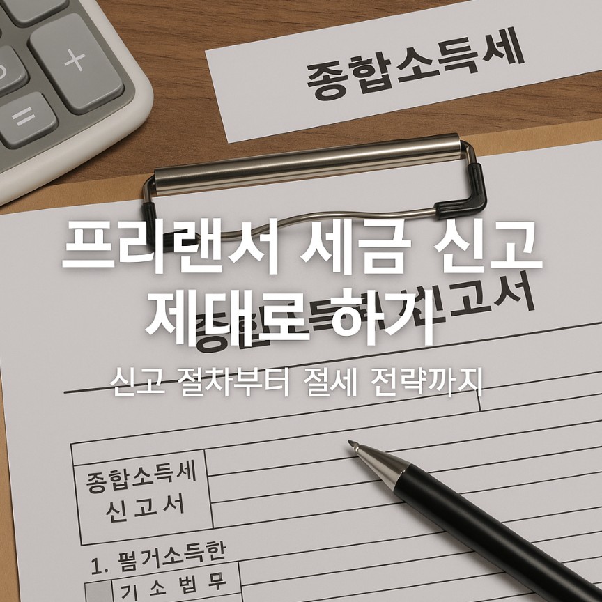 프리랜서 세금 신고서 예시 사진