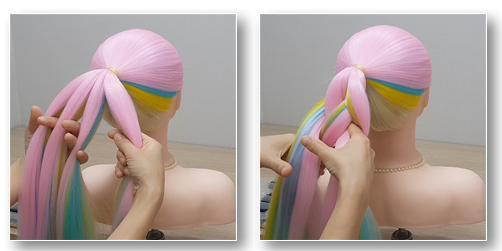 4가닥 땋기헤어스타일 과정1