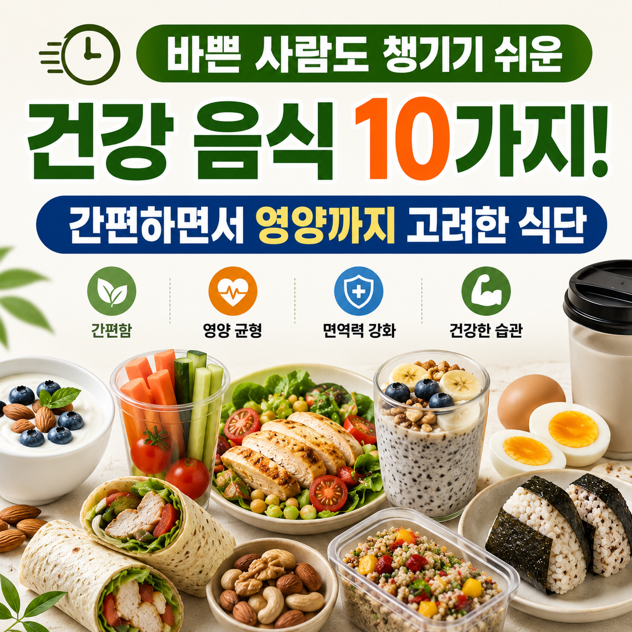 바쁜 사람도 챙기기 쉬운 건강 음식