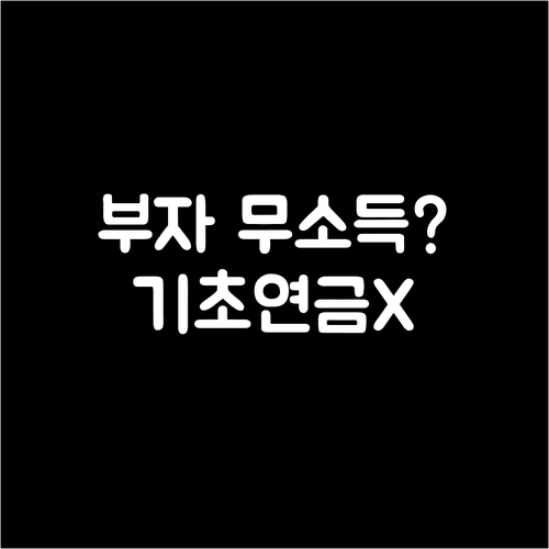 재산 많은 무소득도 기초연금 못 받는..