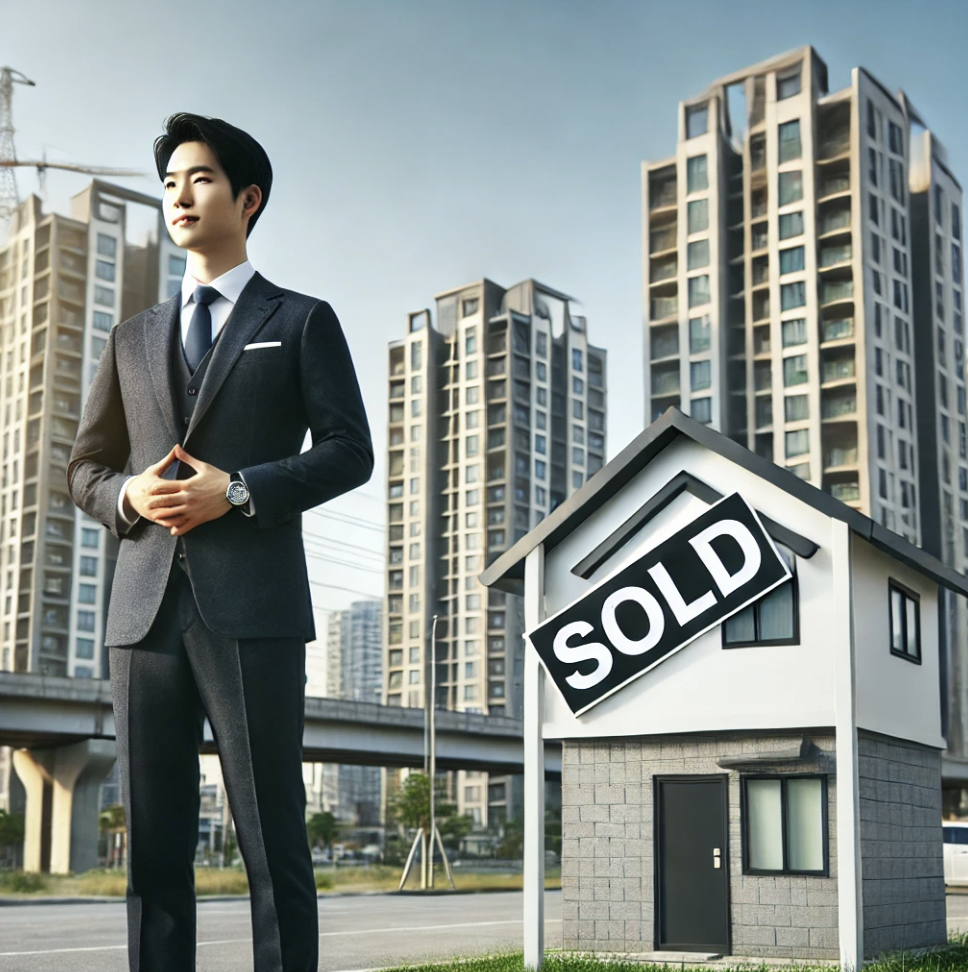 아파트앞 부동산 중개인