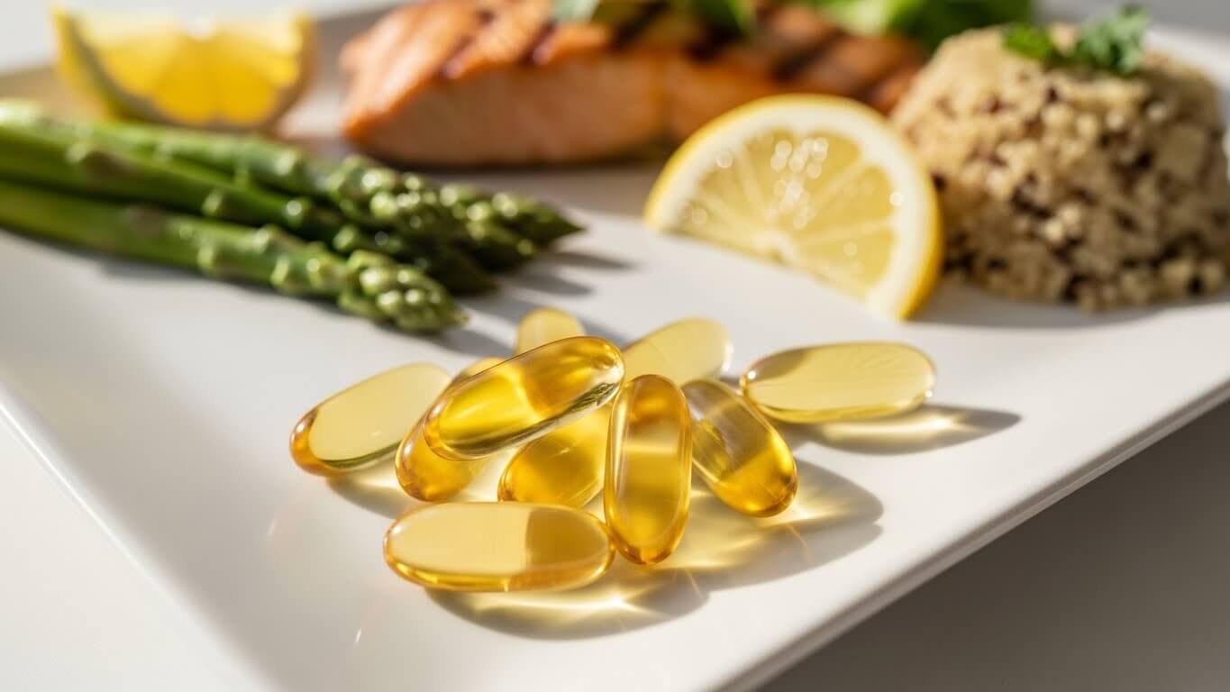 EPA와 DHA가 포함된 오메가3 영양제 이미지