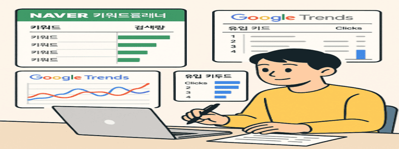 키워드 검색량 확인법 관련 사진