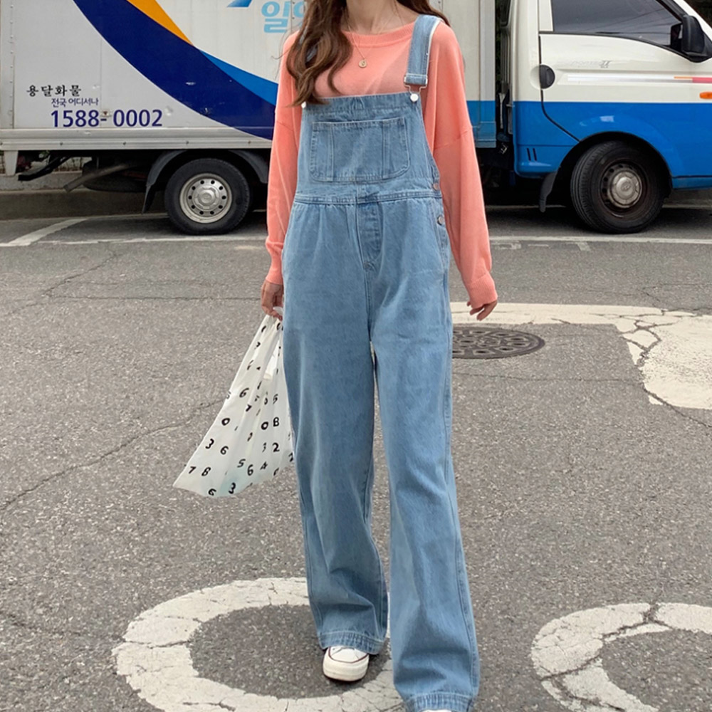 티모르 여성용 멜빵 청바지 200339