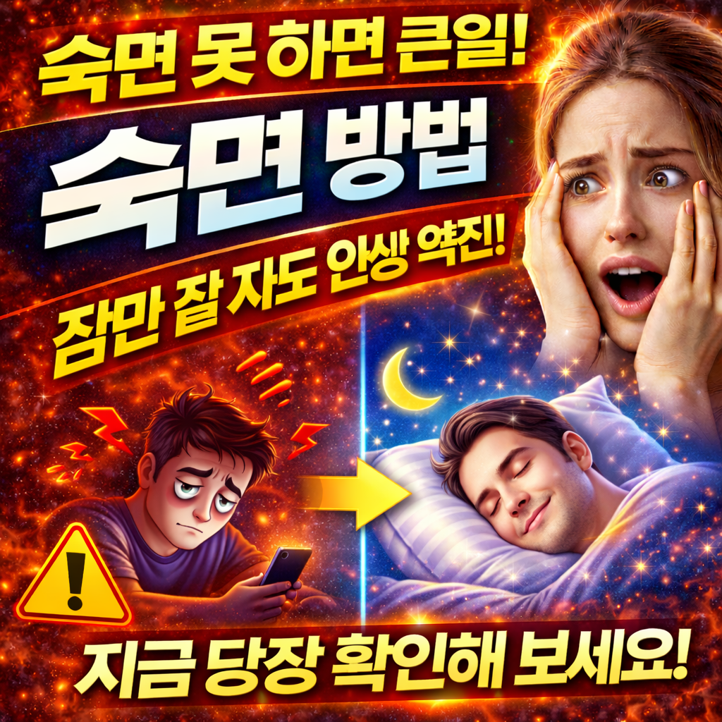 숙면 방법 (잠만 잘 자도 인생이 바뀌는 이유)