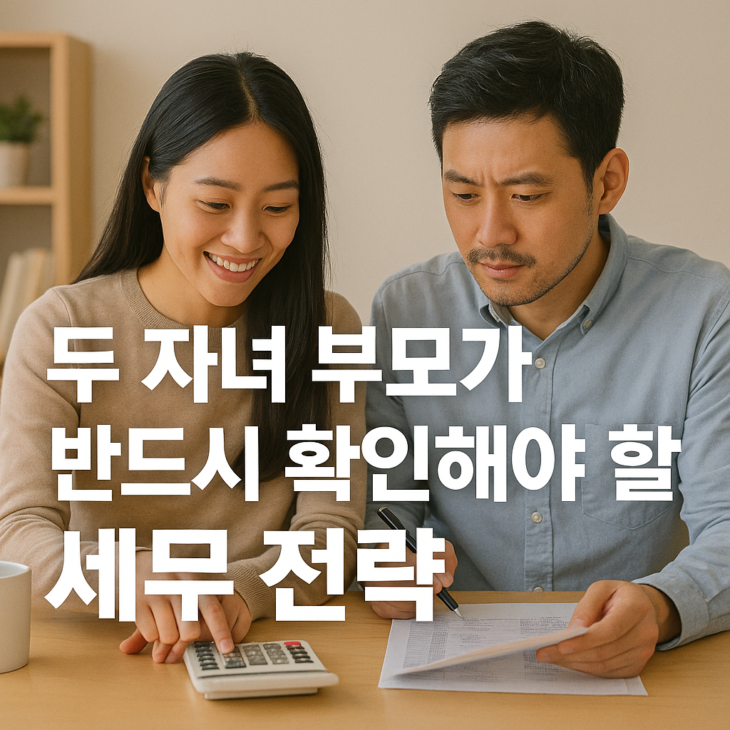 두 자녀 부모가 반드시 확인해야 할 세무 전략