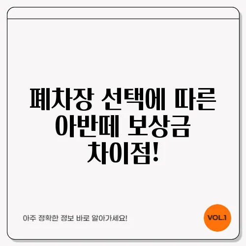 폐차장 선택에 따른 아반떼 보상금 차이점!