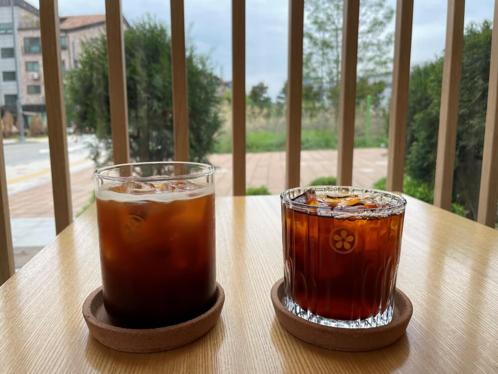 카페-온화-아이스-아메리카노와-싱글-오리진