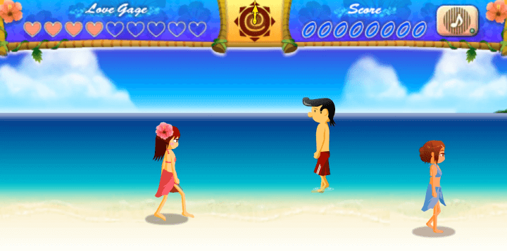 눈빛보내기3-플래시게임-해변편-시작-화면