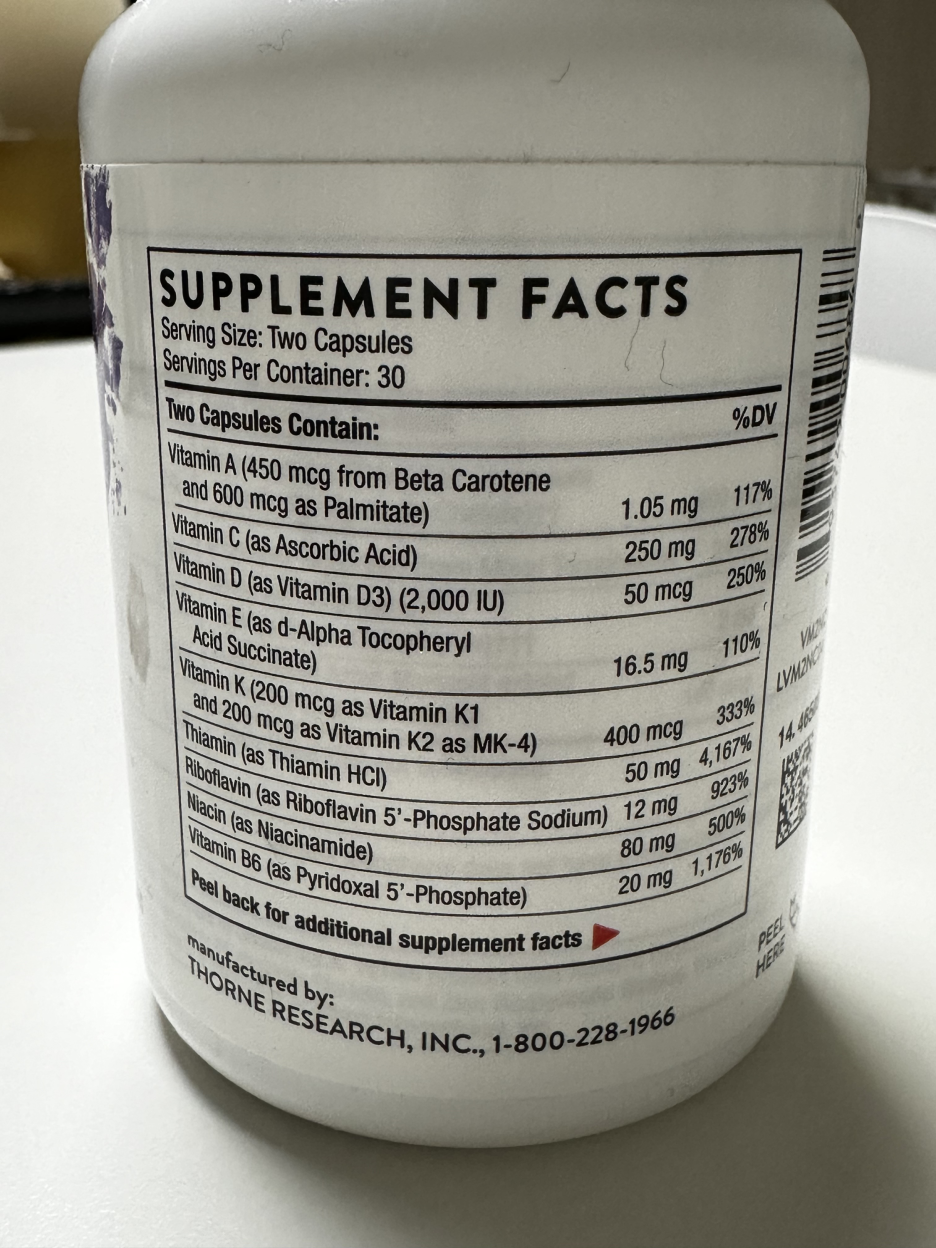 Thorne 기본영양소