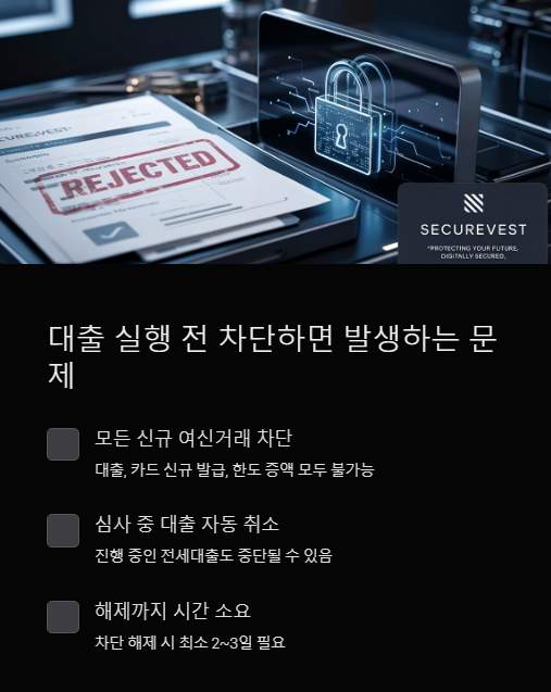 대출 실행 전 차단하면 발생하는 문제