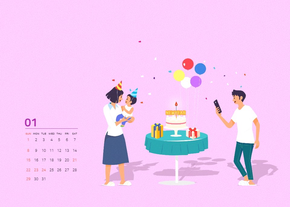 가족 달력 이미지