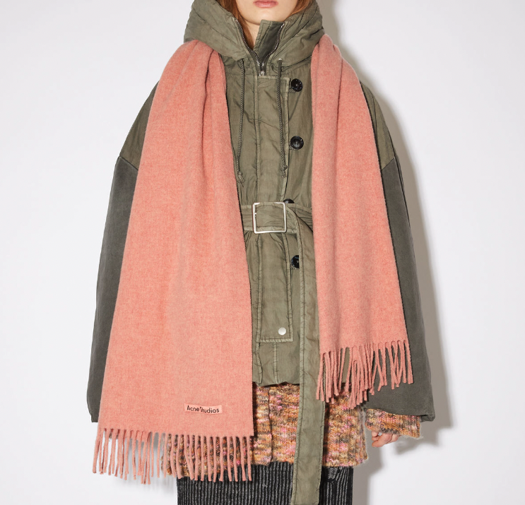 울 프린지 스카프 - 로즈 멜란지 사진2