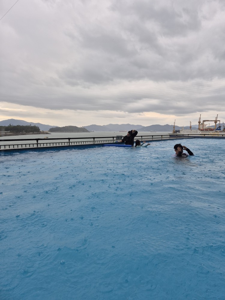 바다가 보이는 풀장