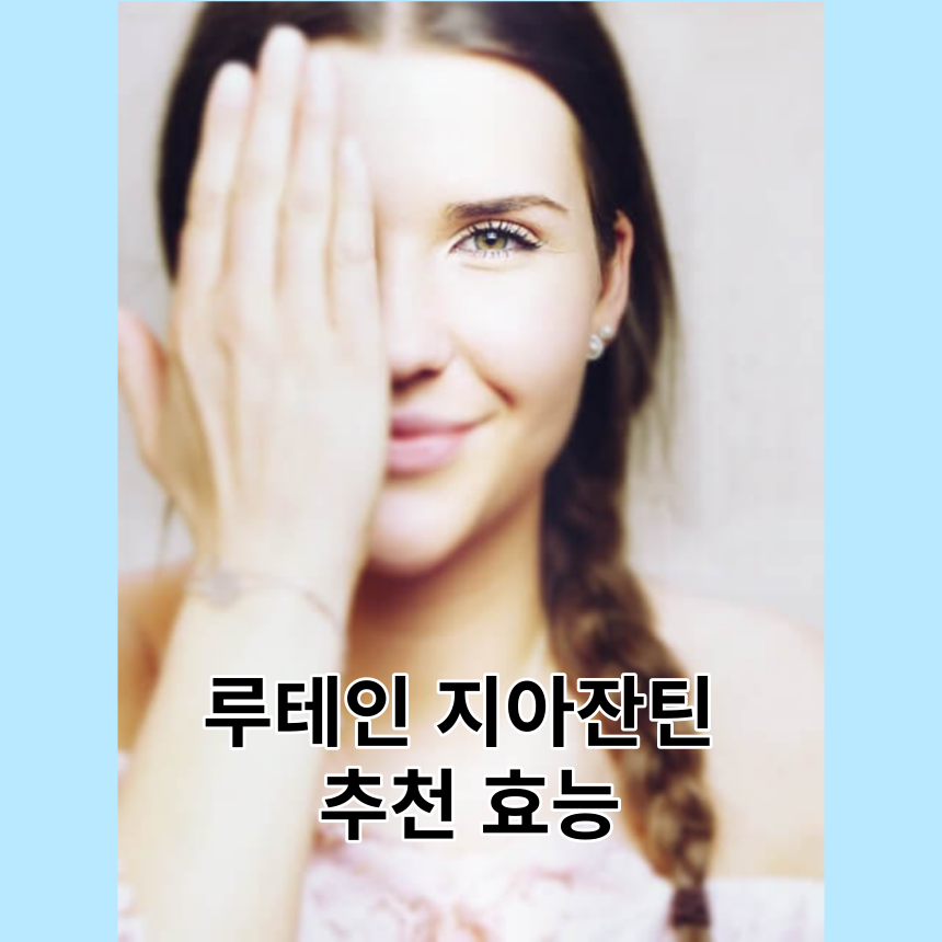 루테인 지아잔틴 추천 효능