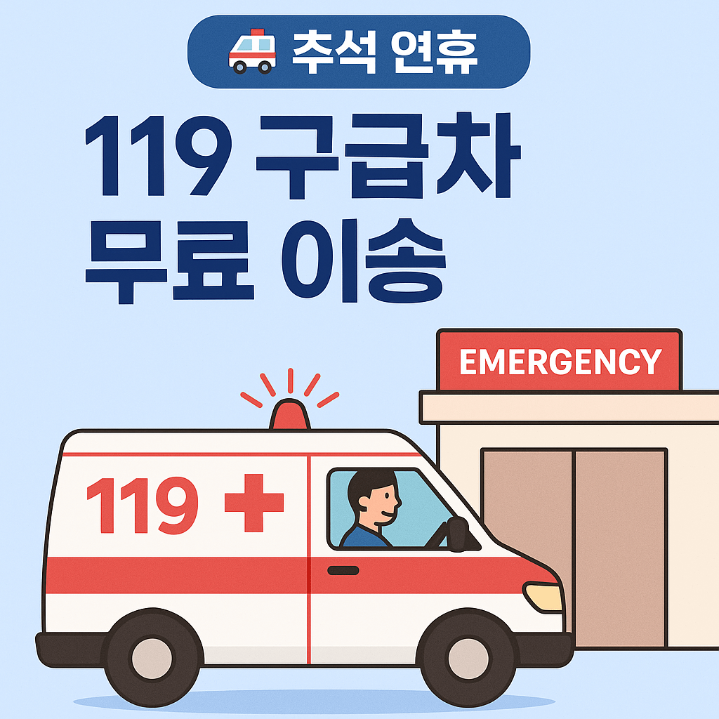 119 구급차 무료 이송 서비스 및 응급실 이용 가이드