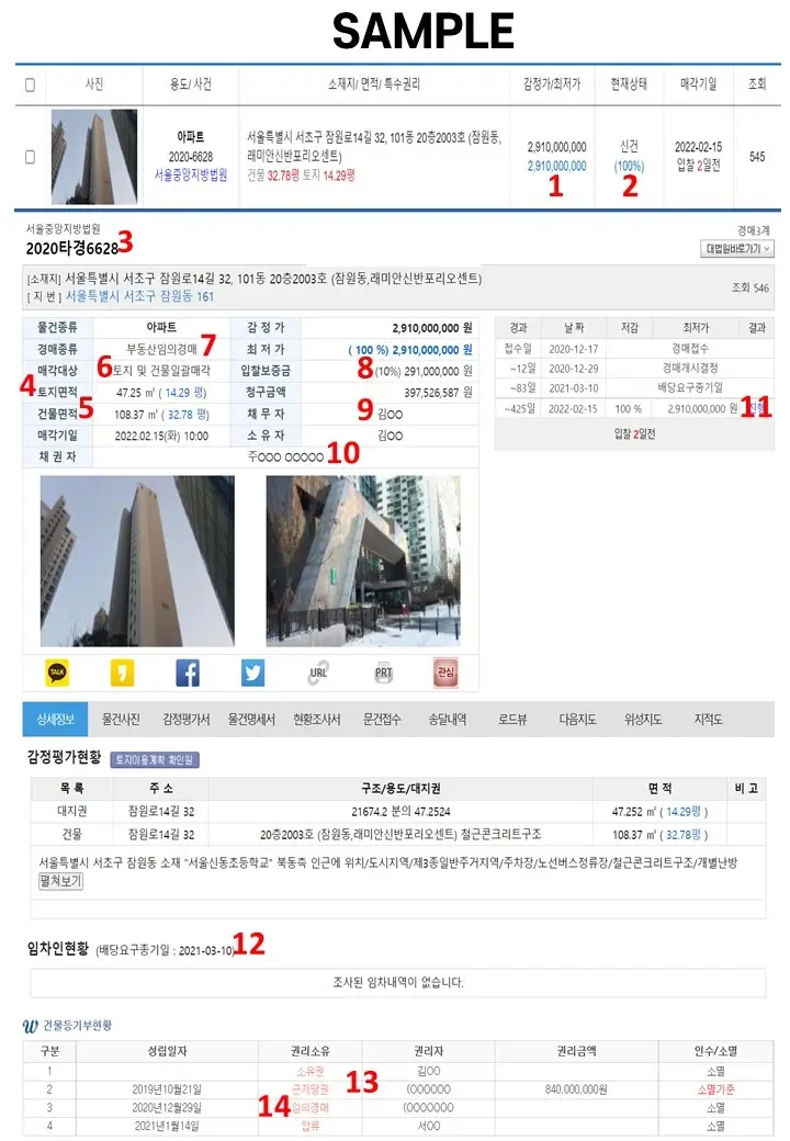 경매 정보지 보는 방법