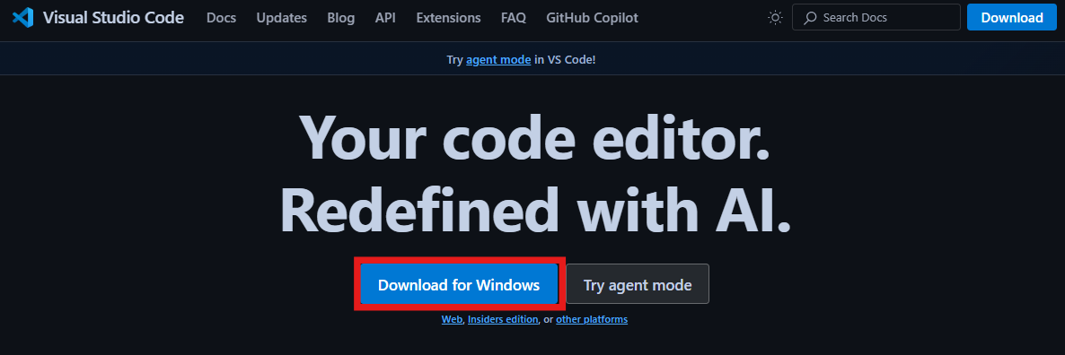 Visual Studio Code Download for Windows