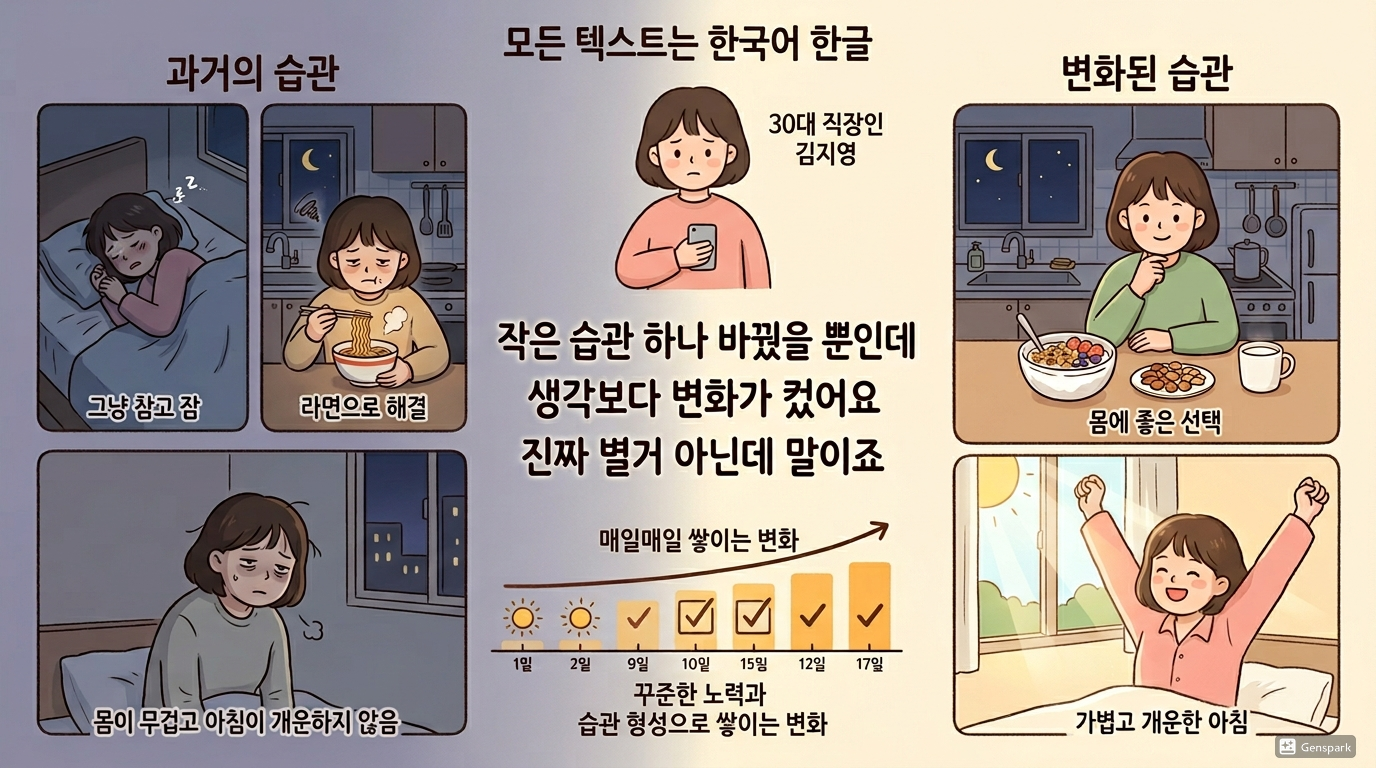 오늘 밤, 한번 바꿔보세요. 결과는 생각보다 빠르게 느껴질 겁니다