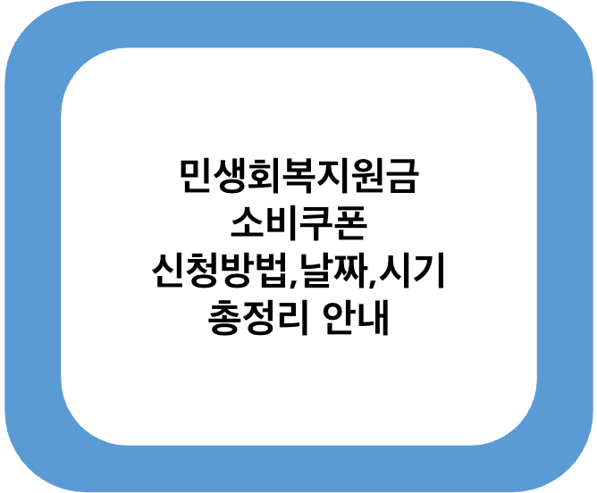 민생회복지원금 소비쿠폰 안내