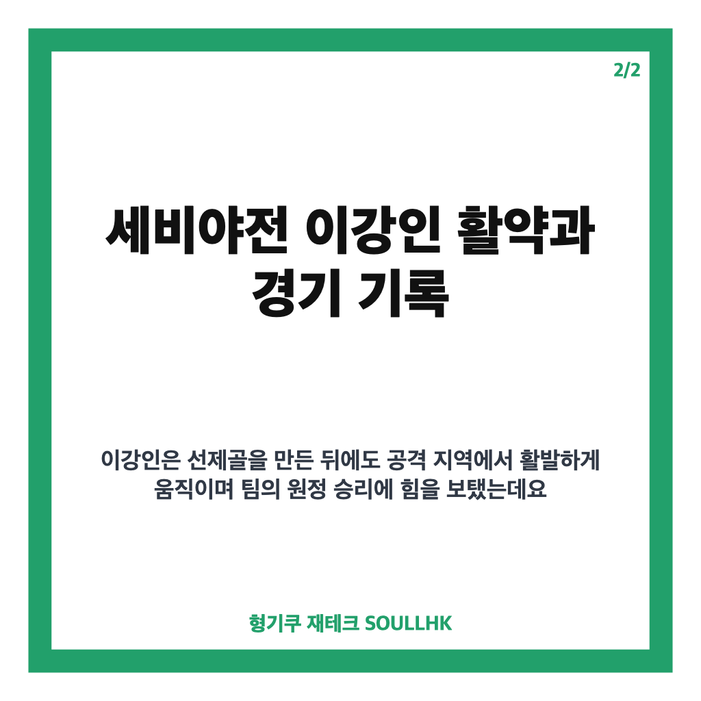 이강인 시즌 첫 도움, 세비야전 72분 활약과 아틀레티코 3-1 승리 정리 카드뉴스 3