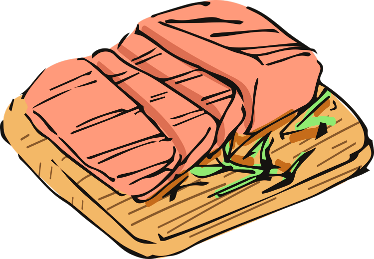 나무-접시에-담겨있는-고기