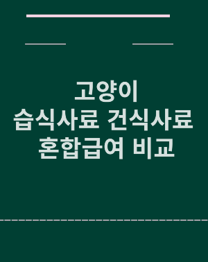 고양이 사료 비교