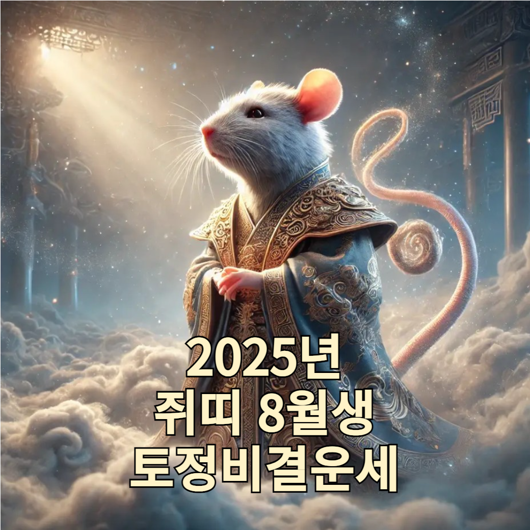 쥐띠 8월생 2025년 토정비결 운세