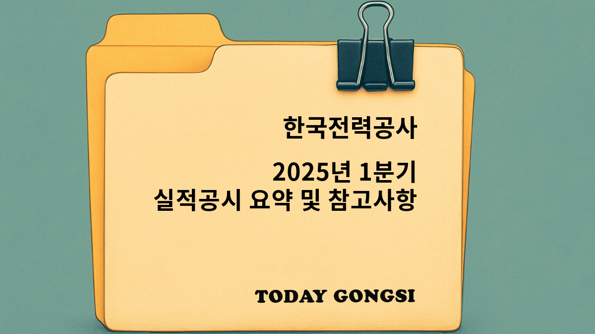 한국전력공사 실적발표