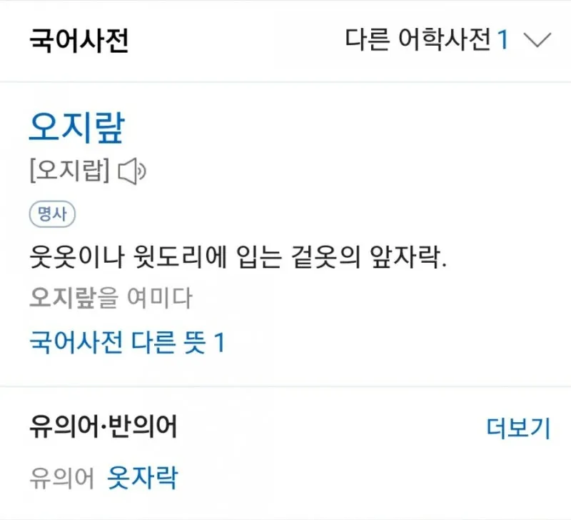 오지랖이 넓다 뜻과 영어 맞춤법 회화 단어 안내집_1