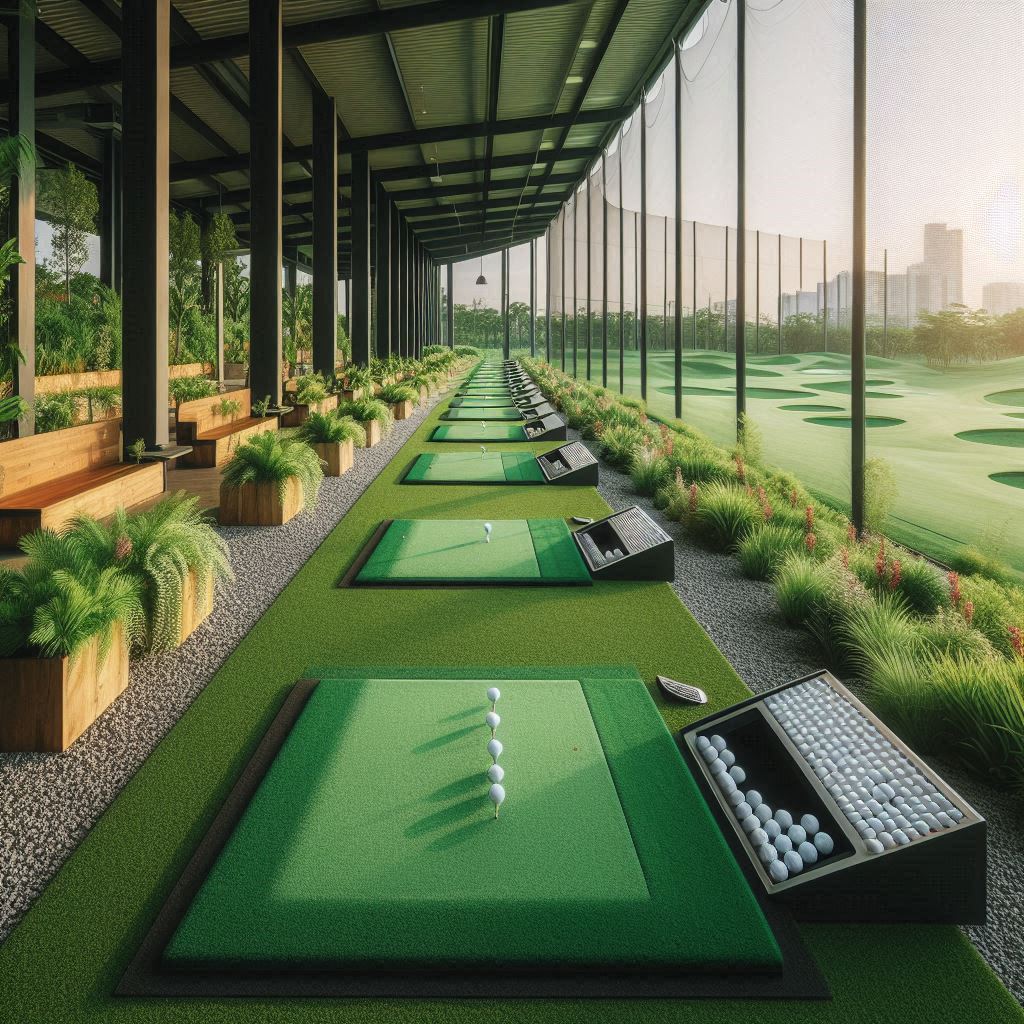 실외골프연습장 배경