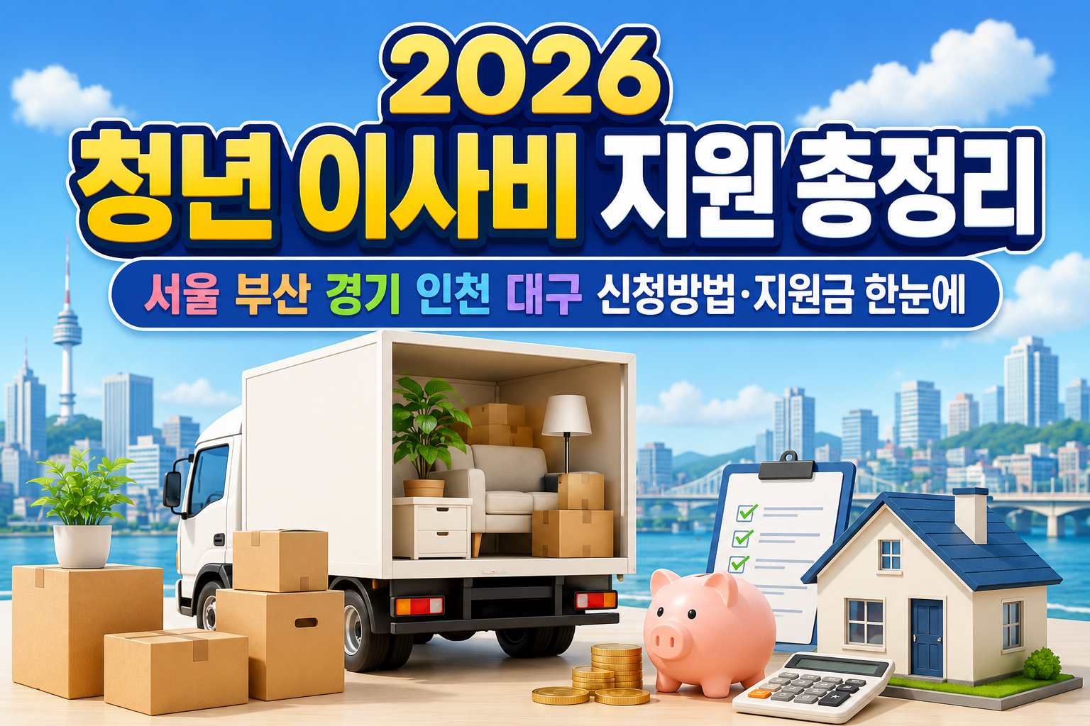 2026 청년 이사비 지원 총정리|서울 부산 경기 인천 대구 신청방법·지원금 한눈에 관련 사진