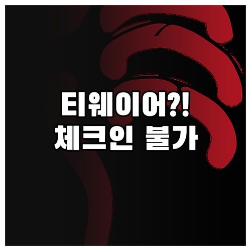 티웨이항공 온라인체크인 불가능한 승객..