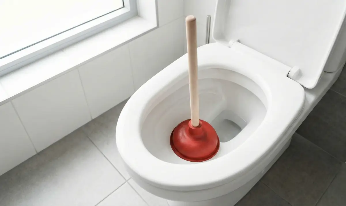 압축기 사용 장면 변기 막혔을때 가장 정석적인 해결 방법인 압축기를 올바르게 사용하는 모습입니다.