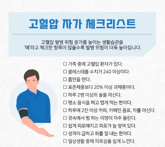 고혈압 자가체크리스트