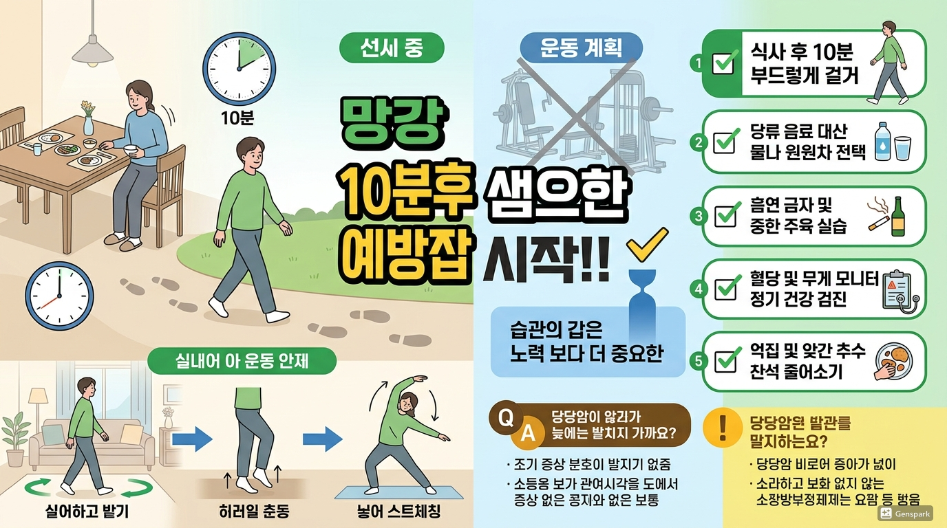 식후 10분 걷기로 시작하는 예방 실천법