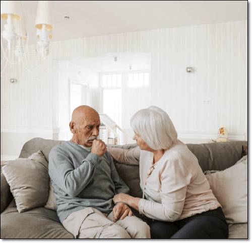 천식 노인과 부인