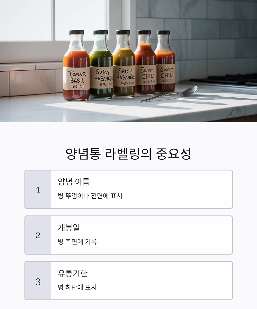 냉장고 정리를 위한 공간별 양념통 정리법 하나로 끝내기