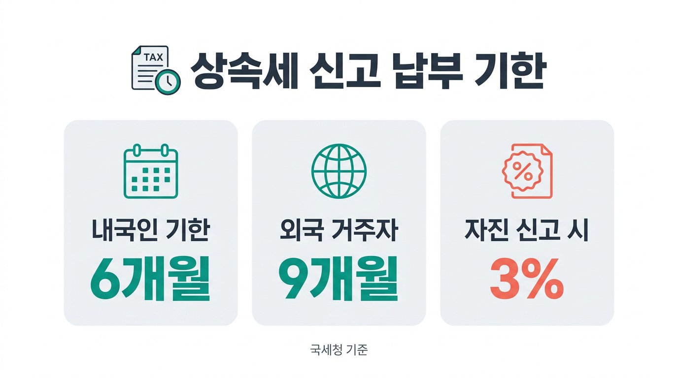 상속세 신고 면제 상속세 신고 납부 기한
