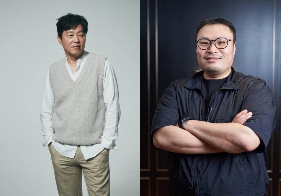 조명가게 연출 맡은 김희원과 각본 맡은 강풀 사진