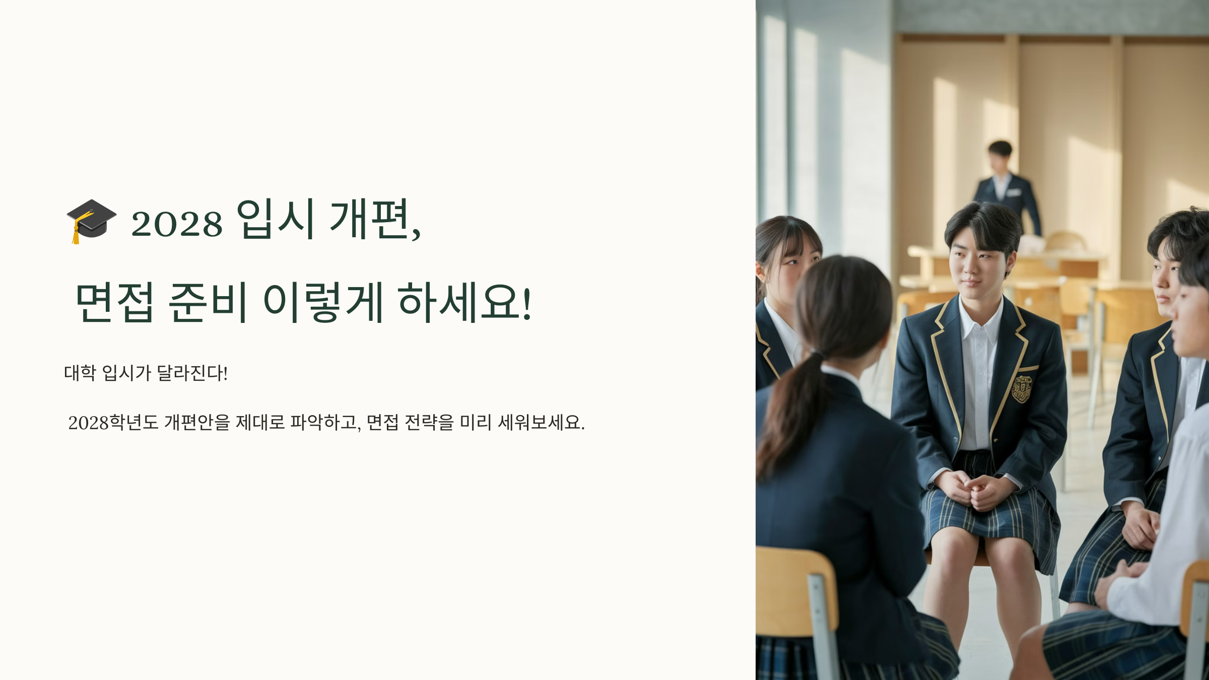 2028 입시개편에 따른 면접 준비