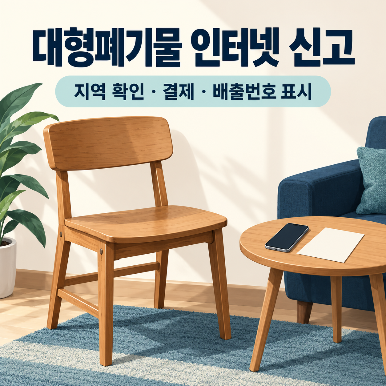 대형폐기물 인터넷 신고 방법 - 프린터 없을 때 배출번호 표시까지