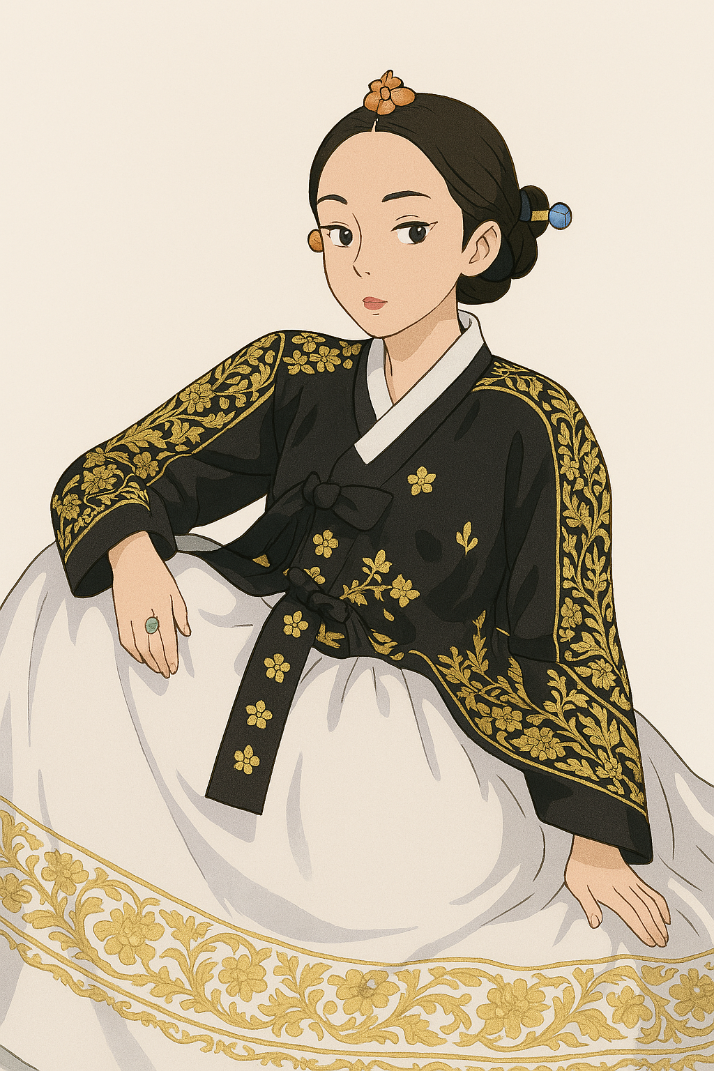 표독한 표정의 조선마님