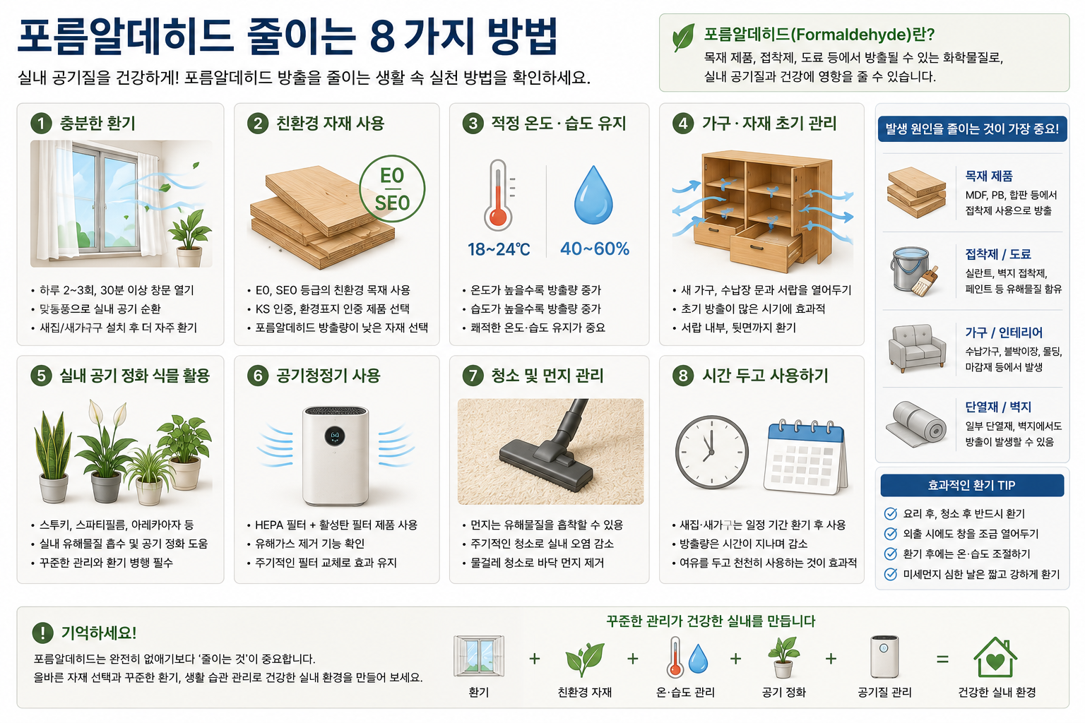 포름알데히드 줄이는 방법