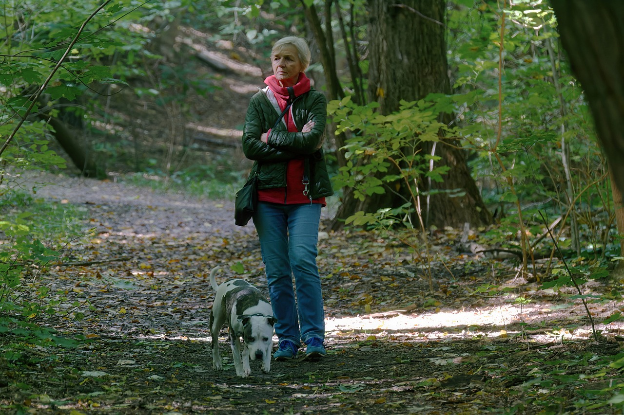 가을에-산책하는-보호자와-강아지