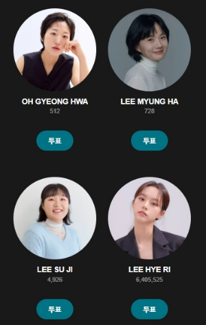 백상예술대상 인기상 여자 후보