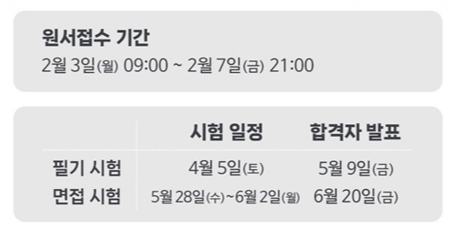 2025 9급국가공무원 공채시험일정 카드뉴스