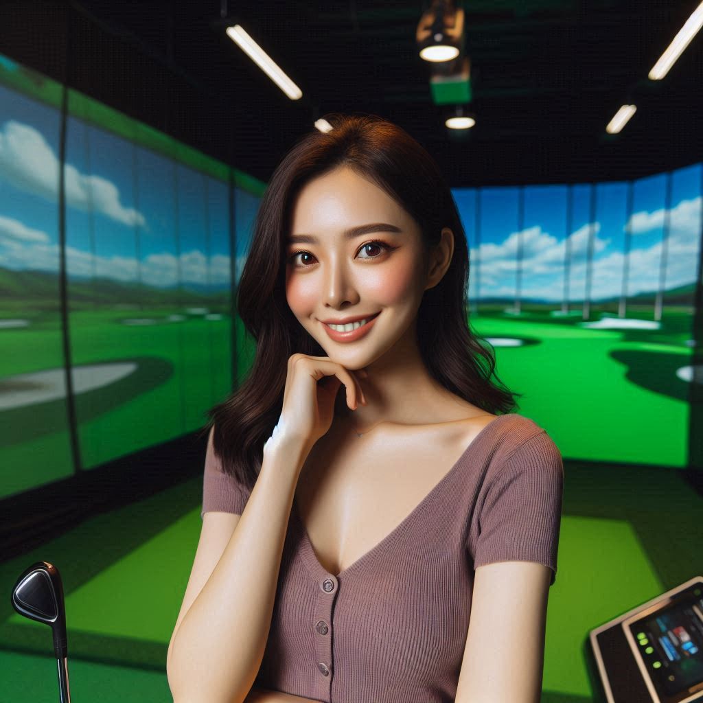 실내골프연습장 배경