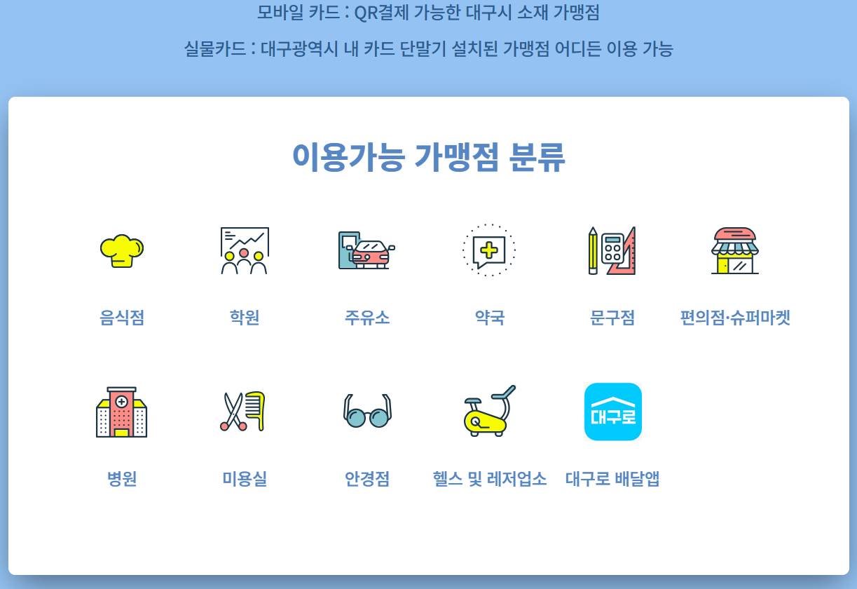 대구로페이 사용처, 충전 (13% 할인!)